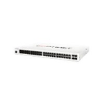 Fortinet FortiSwitch FS-148E Ethernet Switch - 48 Ports - Manageable - Gigabit Ethernet - 10/100/1000Base-T, 1000Base-X - 2 Layer Supported - Modular - 4 SFP Slots - 19.80 W Power Consumption - Optical Fiber, Twisted Pair - 1U High - Rack-mountable