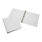 SKILCRAFT Clear Overlay 3-Ring Binder, 1in Round Rings, White (AbilityOne 7510-01-203-4708)