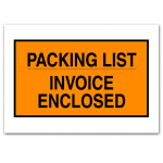 Tape Logic "Packing List/Invoice Enclosed" Envelopes, Full Face, 7in x 10in, Orange, Pack Of 1,000