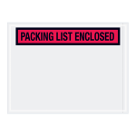 Tape Logic "Packing List Enclosed" Envelopes, Panel Face, 4 1/2in x 6in, Red, Pack Of 1,000