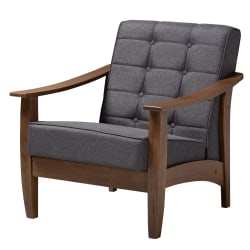 Office Star Weldon Armchair, Linen/Brushed Brown