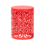 Baxton Studio Jamila Modern And Contemporary Outdoor Side Table, 18-5/16inH x 13-1/4inW x 13-1/4inD, Red