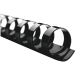 GBC CombBind 19-Ring Binding Spines, 3/4in Capacity (150 Sheets), Black, Box Of 100