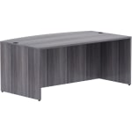 Lorell Essentials 72inW Bowfront Computer Desk Shell, Weathered Charcoal