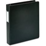 Business Source 1.5in D-Ring Binder, 1 1/2in Ring, Black