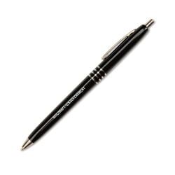 SKILCRAFT AbilityOne Retractable Ballpoint Pens, Fine Point, Black Ink, Box Of 12 Pens