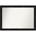 Amanti Art Narrow Non-Beveled Rectangle Framed Bathroom Wall Mirror, 28in x 40in, Grand Black