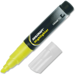 SKILCRAFT Thick-N-Thin Jumbo Fluorescent Highlighters, Yellow, Box Of 12 (AbilityOne 7520-00-904-4476)