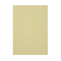 Glued Writing Pads By SKILCRAFT, 8 1/2in x 14in, Yellow, Legal Ruled Both Sides, Pack Of 12 (AbilityOne 7530-01-124-7632)