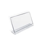 Azar Displays Acrylic L-Shaped Sign Holders, 6in x 4in, Clear, Pack Of 10