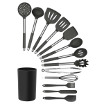 MegaChef Cooking Utensils, Gray, Set Of 14 Utensils