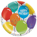 Amscan Birthday Celebration Paper Plates, 9in, Multicolor, Pack Of 60 Plates