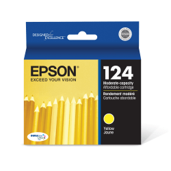 Epson 124 DuraBrite Ultra Yellow Ink Cartridge, T124420