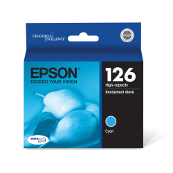 Epson 126 DuraBrite Ultra High-Yield Cyan Ink Cartridge, T126220