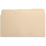 Business Source 1/3 Cut 1-ply Top Tab Manila Folders - Legal - 8 1/2in x 14in Sheet Size - 3/4in Expansion - 1/3 Tab Cut - Top Tab Location - Assorted Position Tab Position - Manila - Manila - Recycled - 100 / Box