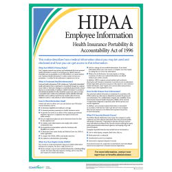 ComplyRight HIPAA Employee Poster, 8-1/2 x 11in