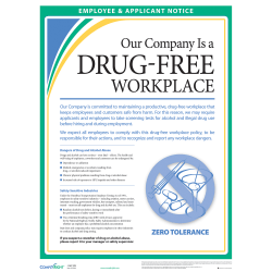 ComplyRight Drug-Free Workplace Poster, 18in x 24in