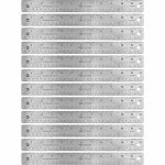 Westcott Stainless Steel Rulers, 12in L x 1in W, Stainless Steel, Pack Of 12