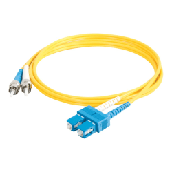 C2G 30m SC-ST 9/125 Duplex Single Mode OS2 Fiber Cable - Plenum CMP-Rated - Yellow - 100ft - Patch cable - SC single-mode (M) to ST single-mode (M) - 30 m - fiber optic - duplex - 9 / 125 micron - OS2 - plenum - yellow