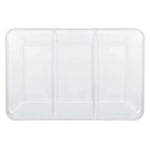 Amscan Plastic Rectangular Sectional Trays, 9in x 14-1/4in, White, Pack Of 5 Trays