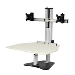 Ergo Desktop Wallaby Elite 28inW Adjustable Height Desk Converter, Putty