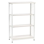 IRIS 48inH 3-Tier Mesh Open-Shelf, Off White