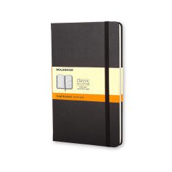 Moleskine Classic Hard Cover Notebook, 3-1/2in x 5-1/2in, Ruled, 192 Pages, Black