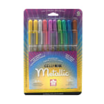 Sakura Gelly Roll Metallic Pens, Assorted Colors, 10 Pens Per Set, Pack Of 2 Sets