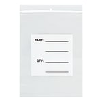 Partners Brand 4 Mil Parts Bags w/ Hang Holes, 10in x 12in, Clear, Case Of 500