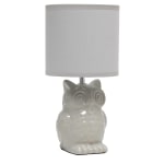 Simple Designs Owl Table Lamp, 12-13/16inH, Gray/Gray