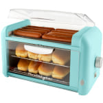 Nostalgia Hot Dog Roller & Bun Warmer, 8-7/8in x 9-9/16in, Aqua