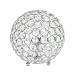 Lalia Home Elipse Glamorous Crystal Orb Table Lamp, 8inH, Chrome