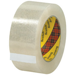 Scotch 313 Carton Sealing Tape, 3in Core, 2in x 55 Yd., Clear, Case Of 6