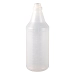 Continental Multi-Purpose Polyethylene Center Neck Spray Bottle, 32 Oz, Clear