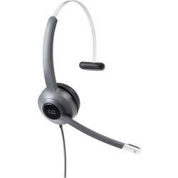 Cisco 521 Headset - Mono - Mini-phone (3.5mm), USB - Wired - Over-the-head - Monaural - Supra-aural - Uni-directional, Electret, Condenser Microphone - Black