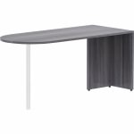 Lorell Essentials 66inW Desk Peninsula Weathered Charcoal