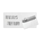 LUX #10 Invoice Envelopes, Double-Window, Peel & Press Closure, White, Pack Of 50