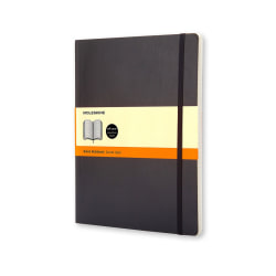 Moleskine Classic Soft Cover Notebook, 7-1/2in x 10in, Ruled, 192 Pages, Black