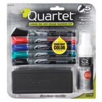 Quartet EnduraGlide Dry-Erase Markers, Kit, Fine, Assorted Colors, Pack Of 5