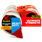 Scotch Heavy-Duty Shipping Packing Tape With Dispenser, 1 7/8in x 54.6 Yd., Pack Of 4