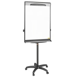 MasterVision Magnetic Gold Ultra Dry-Erase Whiteboard Mobile Presentation Easel, 76in, Steel Frame With Black Finish