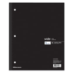 Office Depot Brand Stellar Poly Notebook, 8-1/2in x 11in, 1 Subject, College Ruled, 100 Sheets, Blue