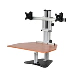 Ergo Desktop Kangaroo Elite 28inW Adjustable Height Desk Converter, Cherry