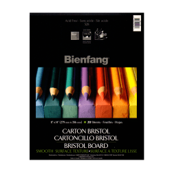 Bienfang Drawing Bristol Pads, 11in x 14in, 20 Sheets Per Pad, Pack Of 2