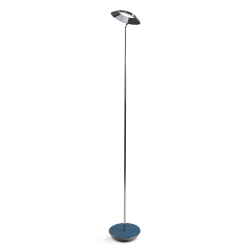 Koncept Royyo LED Floor Lamp, 45-1/2inH, Chrome Body/Azure Felt Base Plate