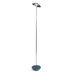 Koncept Royyo LED Floor Lamp, 45-1/2inH, Chrome Body/Azure Felt Base Plate