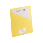 Smead Slash File Jackets Convenience Pack, 9 1/2in x 11 3/4in, Yellow, Pack Of 25