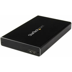 StarTech.com 2.5in IDE Hard Drive Enclosure - Supports UASP - Aluminum - IDE and SATA - USB 3.0 HDD Enclosure - External Drive