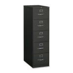 HON 26-1/2inD Vertical 5-Drawer File Cabinet With Lock, Legal, Charcoal