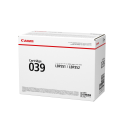 Canon 039 Black Toner Cartridge, 0287C001